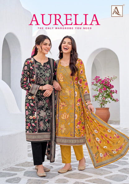 Aurelia Alok Viscose Maslin Karachi Salwar Suits Supplier India