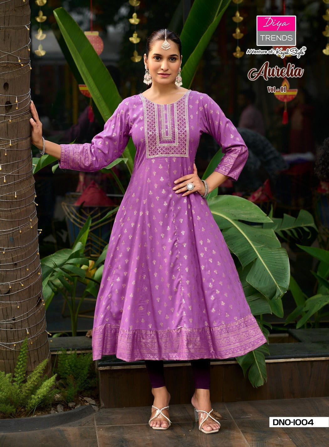 Aurelia Vol 1 Diya Trends Reyon Anarkali Kurtis Manufacturer