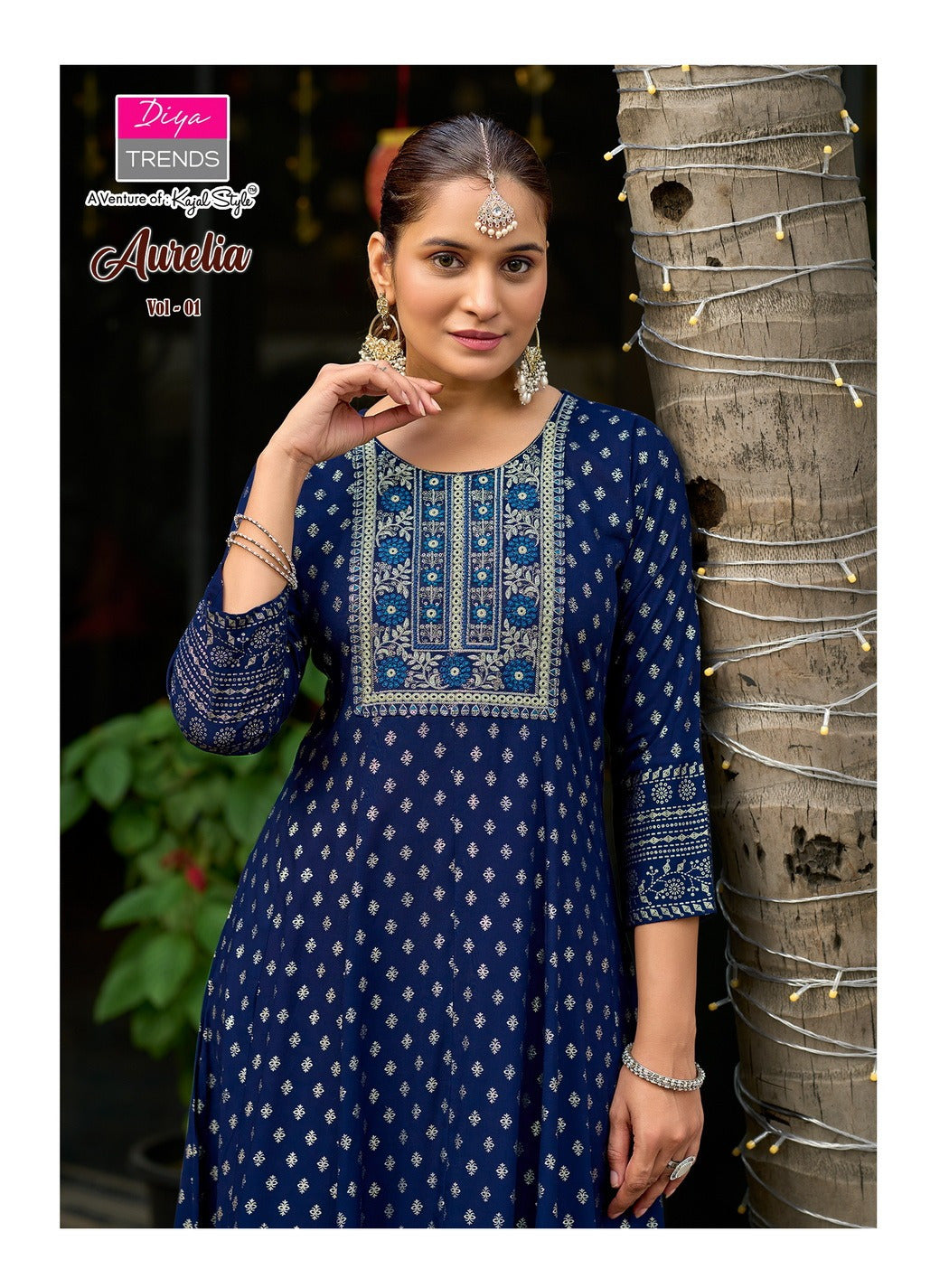 Aurelia Vol 1 Diya Trends Reyon Anarkali Kurtis Manufacturer