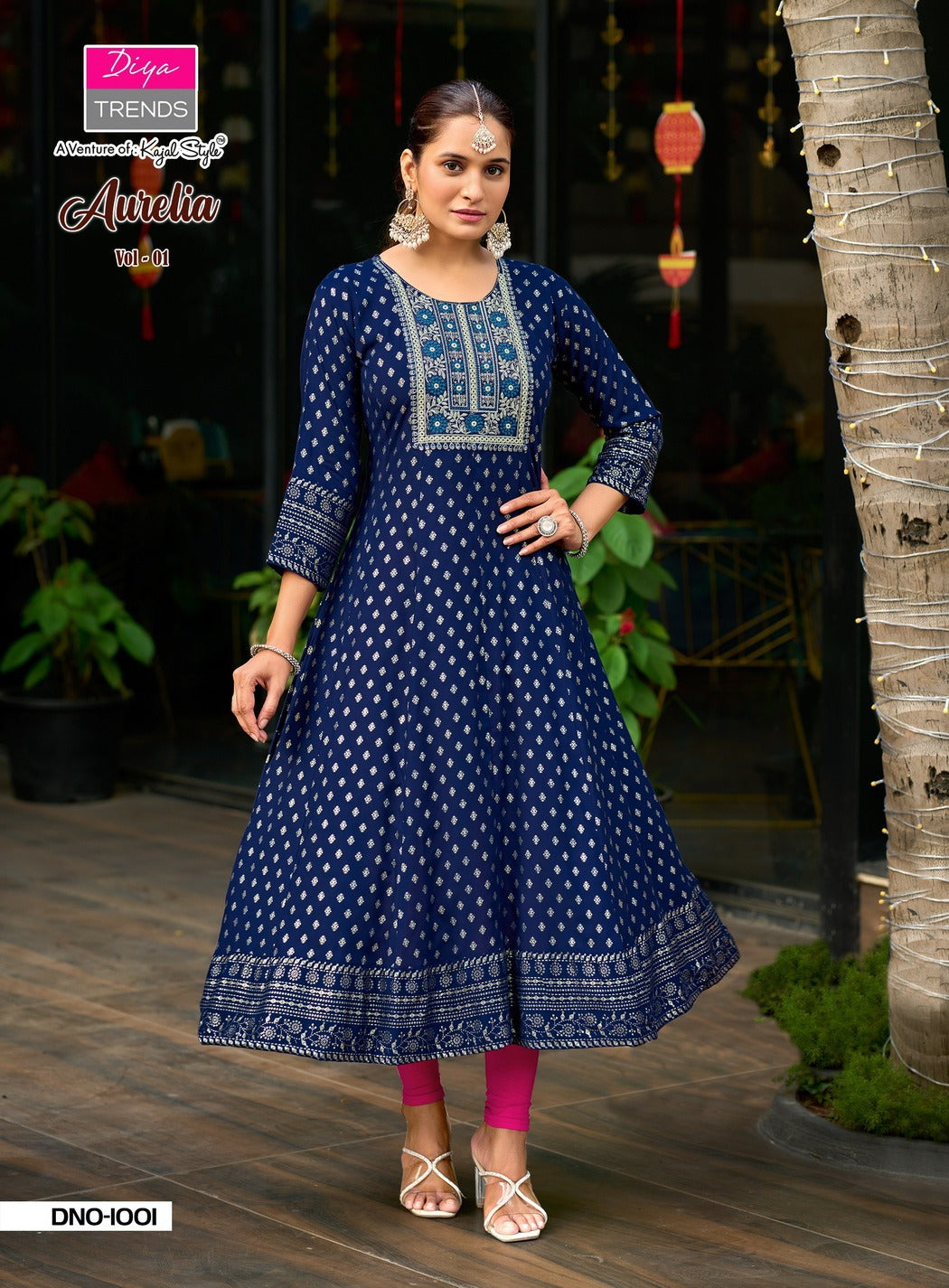 Aurelia Vol 1 Diya Trends Reyon Anarkali Kurtis Manufacturer