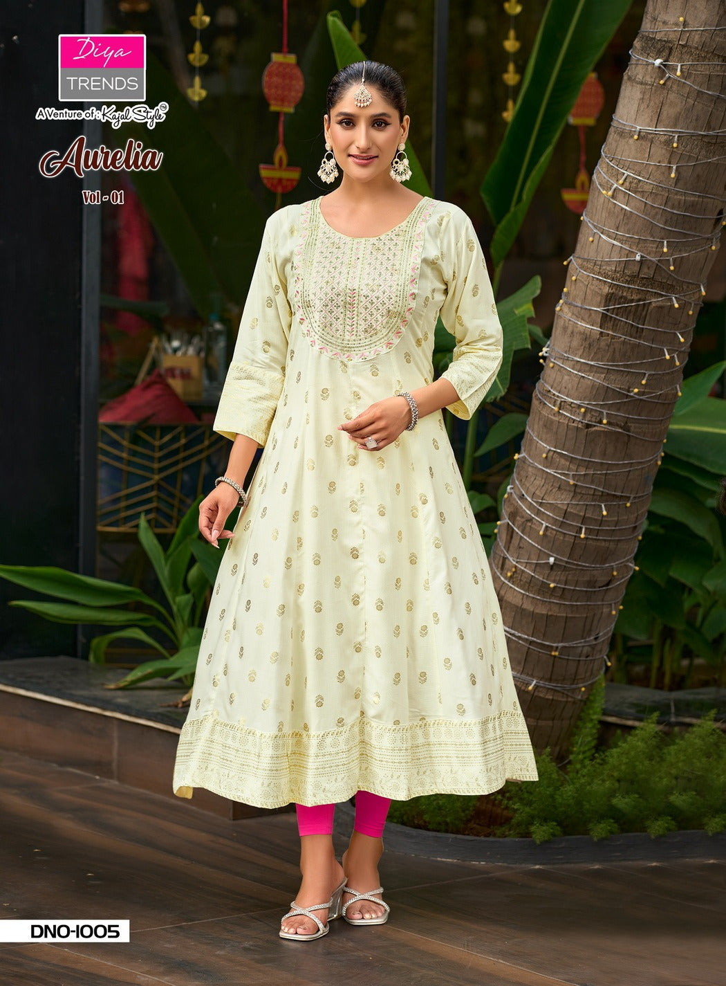 Aurelia Vol 1 Diya Trends Reyon Anarkali Kurtis Manufacturer