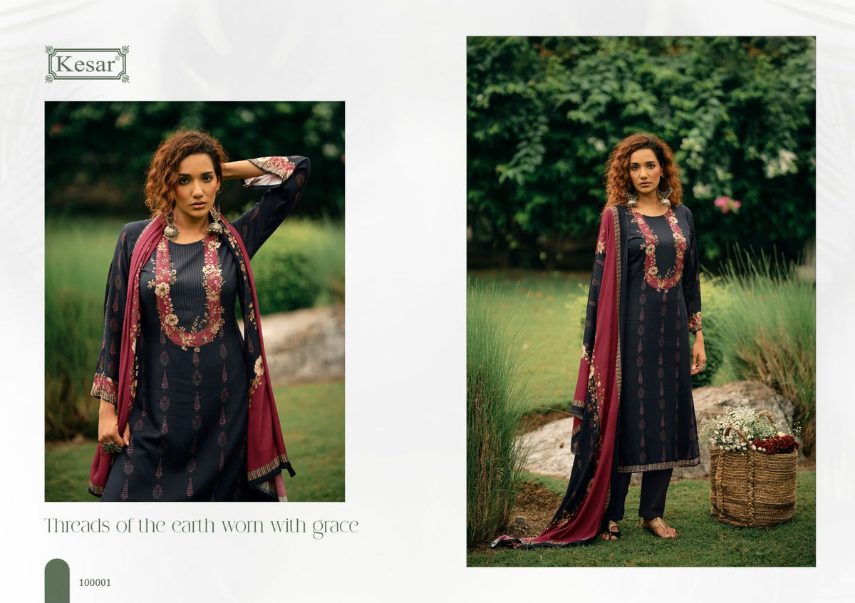 Aurika Kesar Viscose Pashmina Suits Wholesale Price