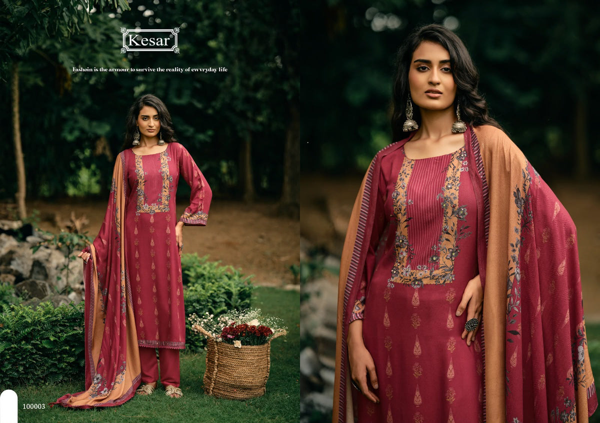 Aurika Kesar Viscose Pashmina Suits Wholesale Price