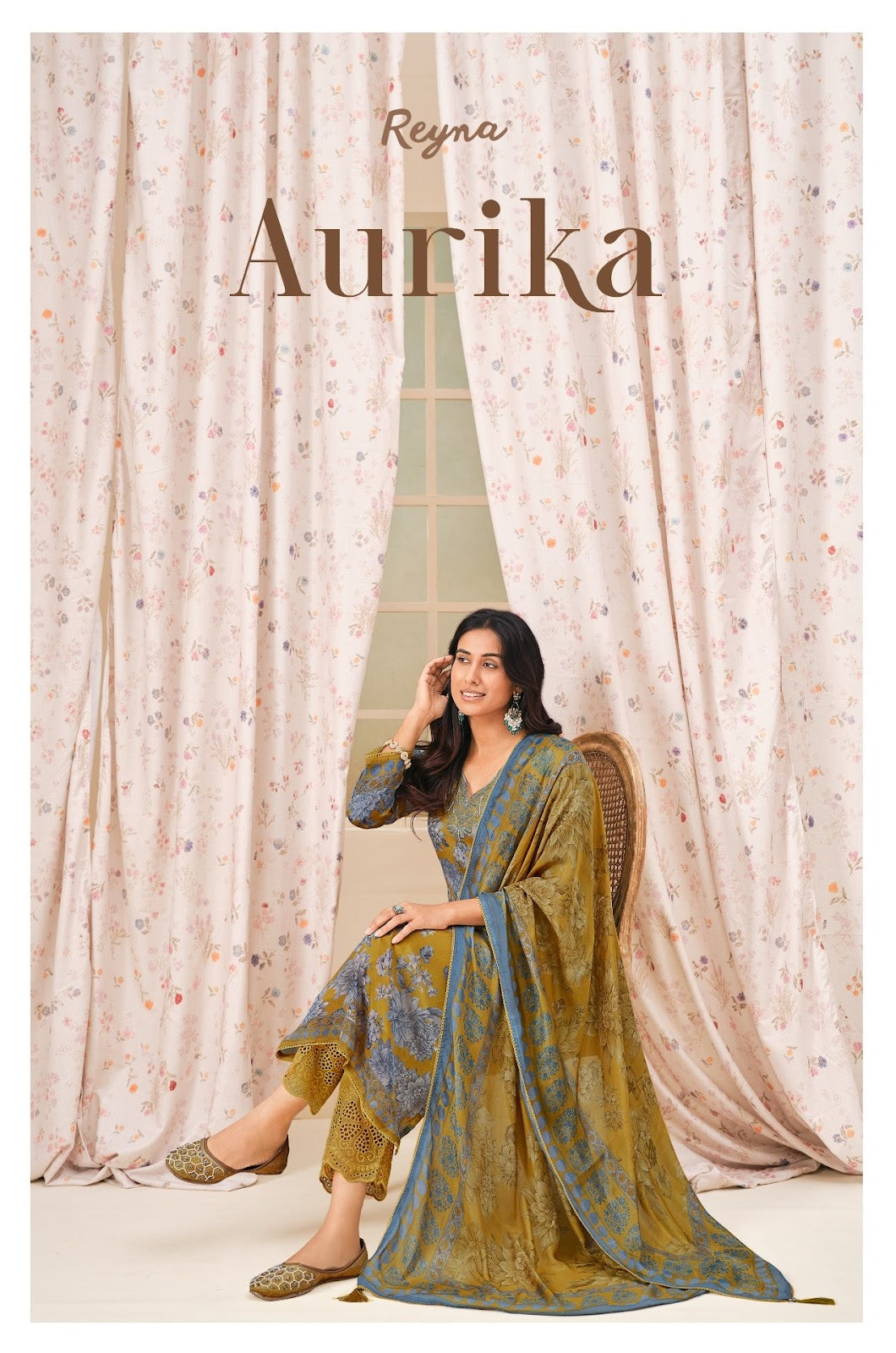 Aurika Reyna Chinnon Pant Style Suits Manufacturer Gujarat