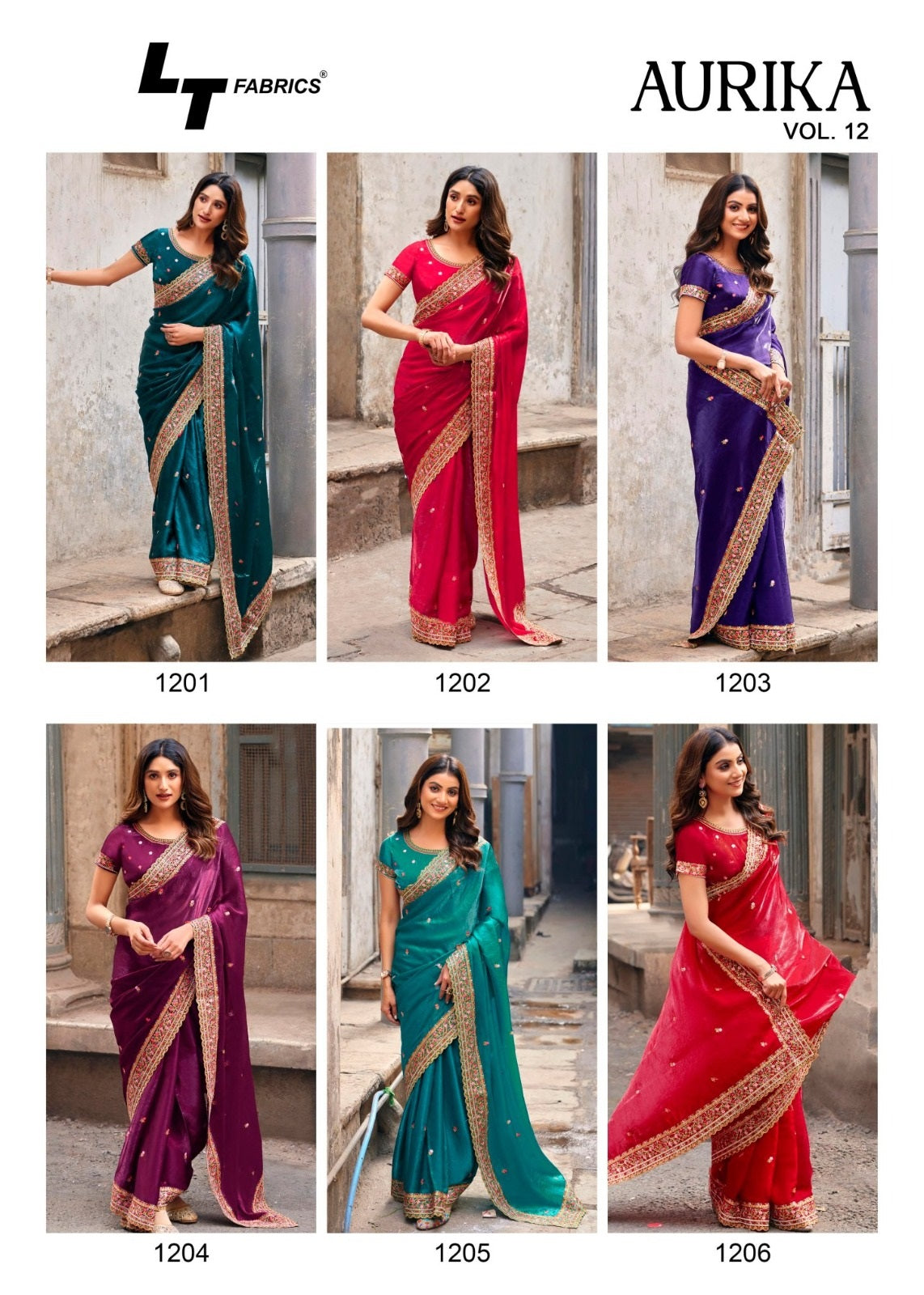 Aurika Vol 12 Lt Fabrics Silk Sarees Wholesaler