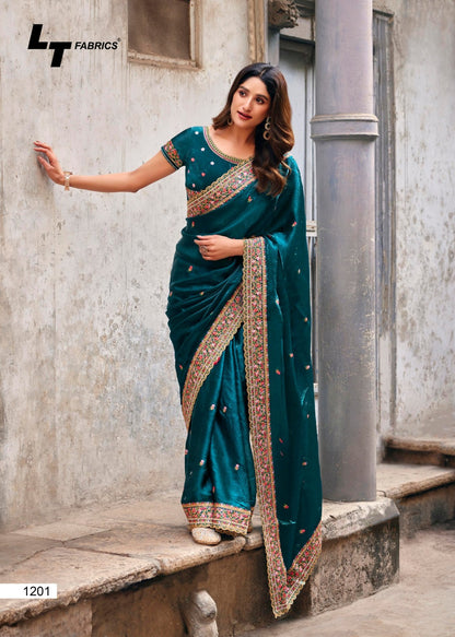 Aurika Vol 12 Lt Fabrics Silk Sarees Wholesaler
