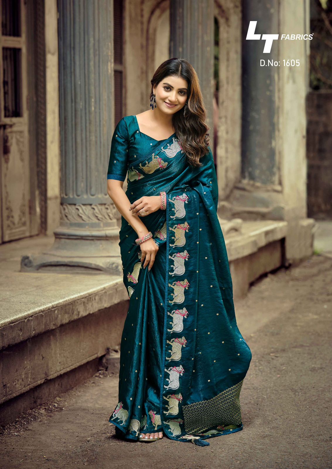 Aurika Vol 16 Lt Fabrics Silk Sarees Wholesaler Gujarat