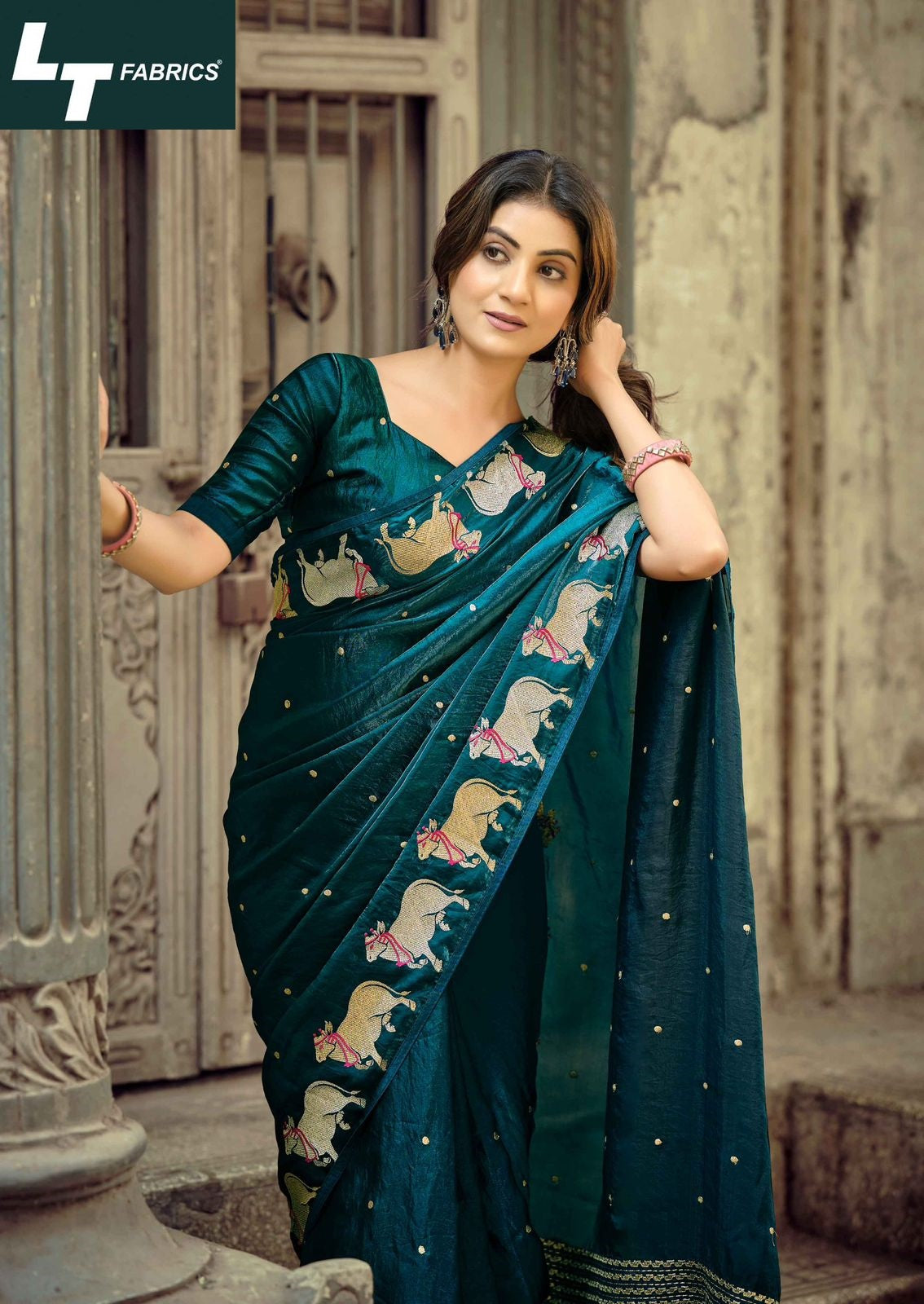 Aurika Vol 16 Lt Fabrics Silk Sarees Wholesaler Gujarat