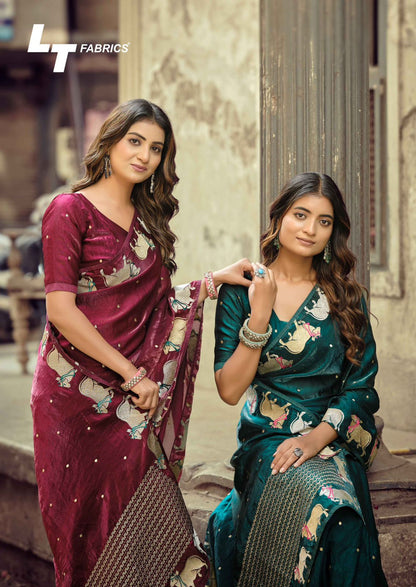 Aurika Vol 16 Lt Fabrics Silk Sarees Wholesaler Gujarat