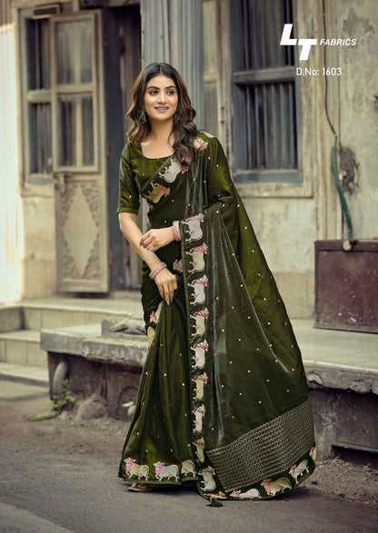 Aurika Vol 16 Lt Fabrics Silk Sarees Wholesaler Gujarat
