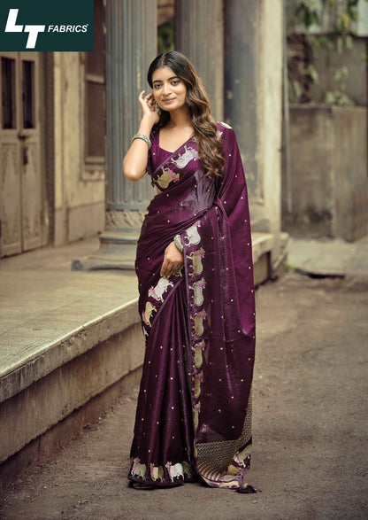 Aurika Vol 16 Lt Fabrics Silk Sarees Wholesaler Gujarat