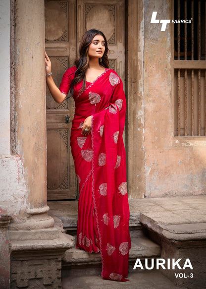 Aurika Vol 3 Lt Fabrics Silk Sarees Exporter Gujarat