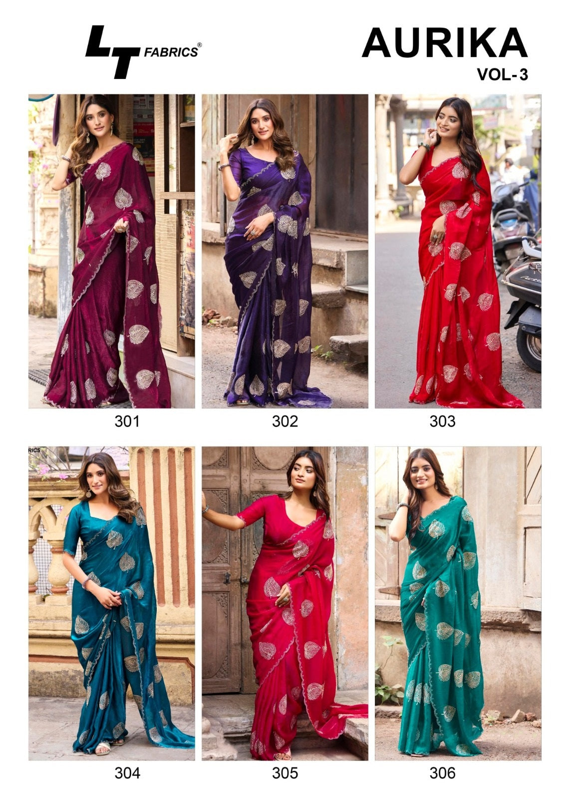 Aurika Vol 3 Lt Fabrics Silk Sarees Exporter Gujarat