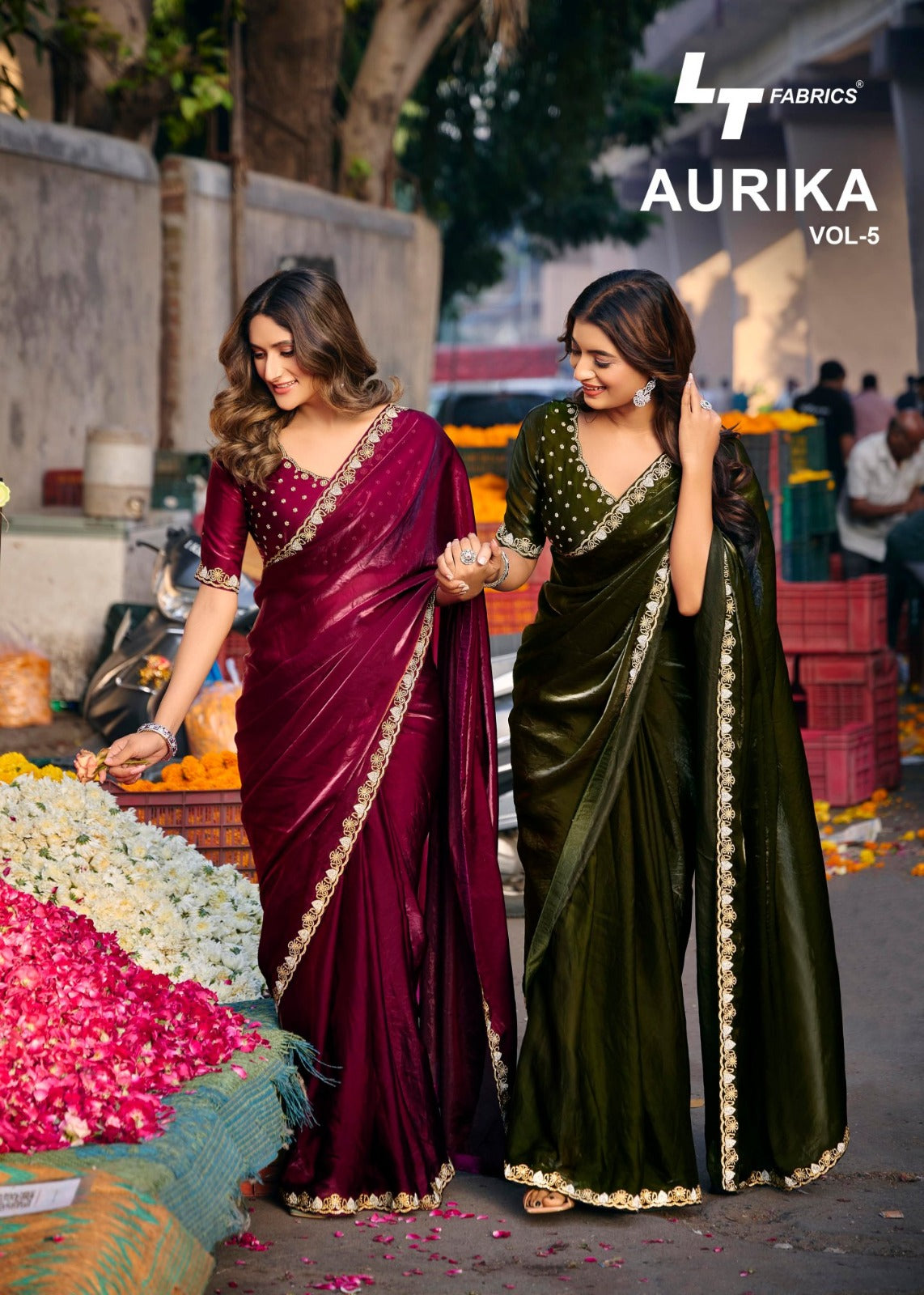 Aurika Vol 5 Lt Fabrics Silk Sarees Wholesale Rate