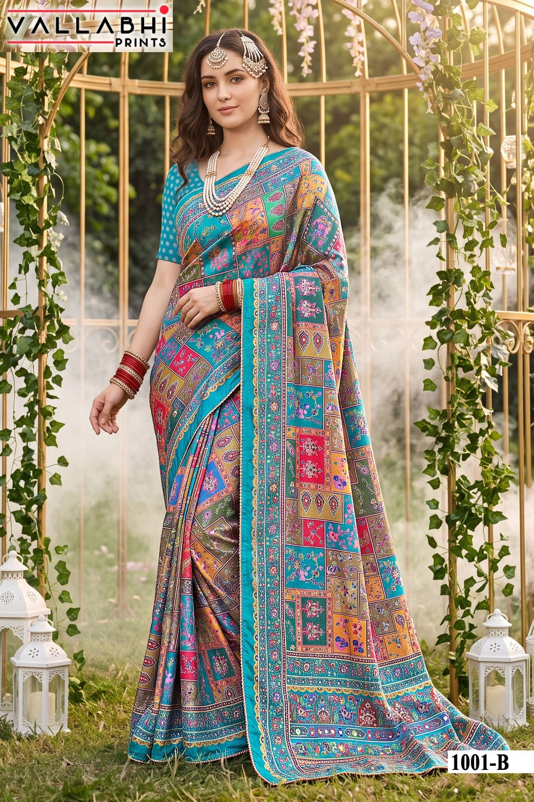 Avadhi Vallabhi Prints Chinon Sarees Wholesale Price