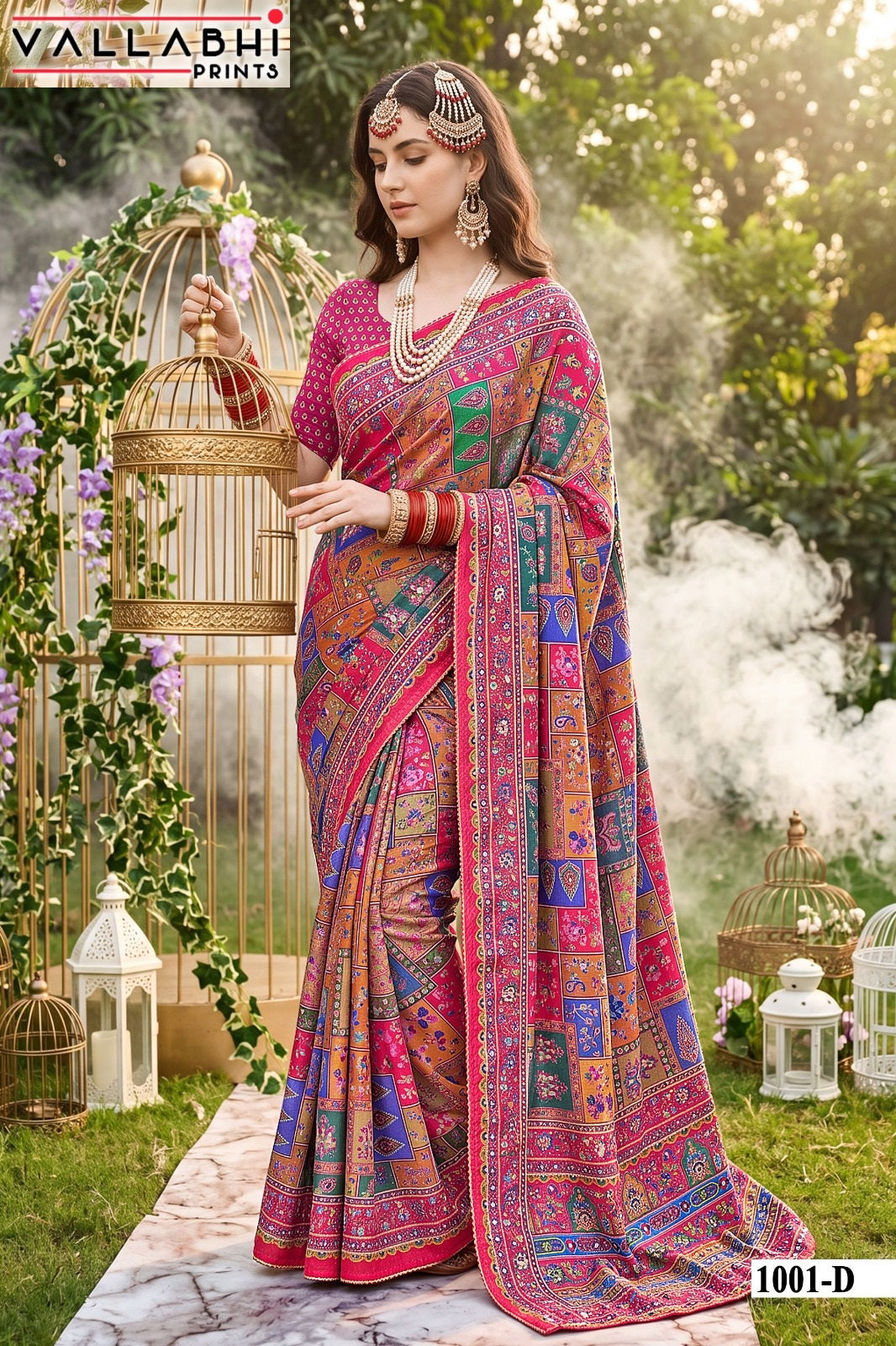 Avadhi Vallabhi Prints Chinon Sarees Wholesale Price