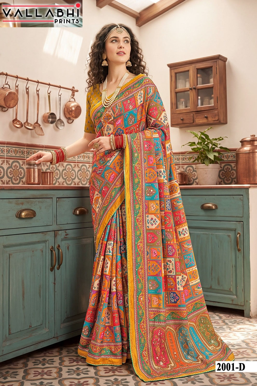 Avadhi Vol 2 Vallabhi Prints Chinon Sarees Supplier Gujarat
