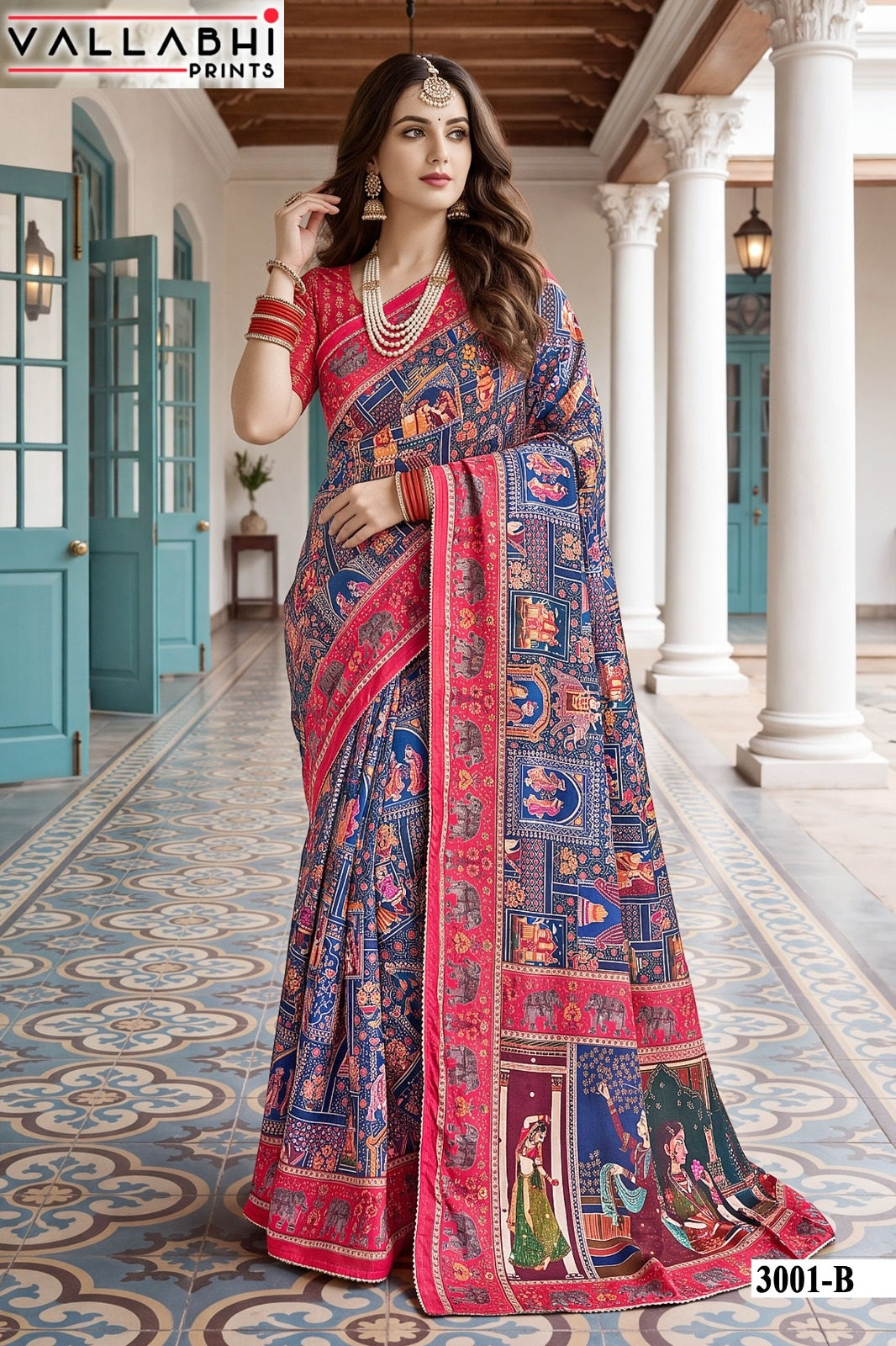 Avadhi Vol 3 Vallabhi Prints Chinon Sarees Manufacturer Gujarat