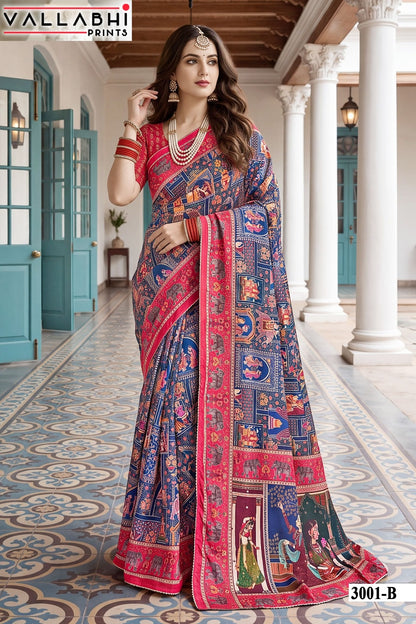 Avadhi Vol 3 Vallabhi Prints Chinon Sarees Manufacturer Gujarat