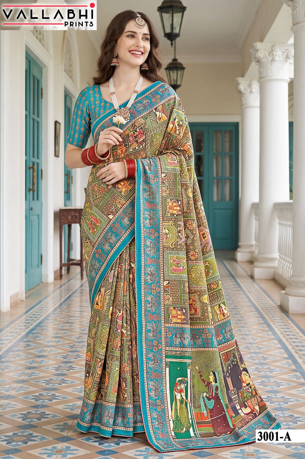 Avadhi Vol 3 Vallabhi Prints Chinon Sarees Manufacturer Gujarat