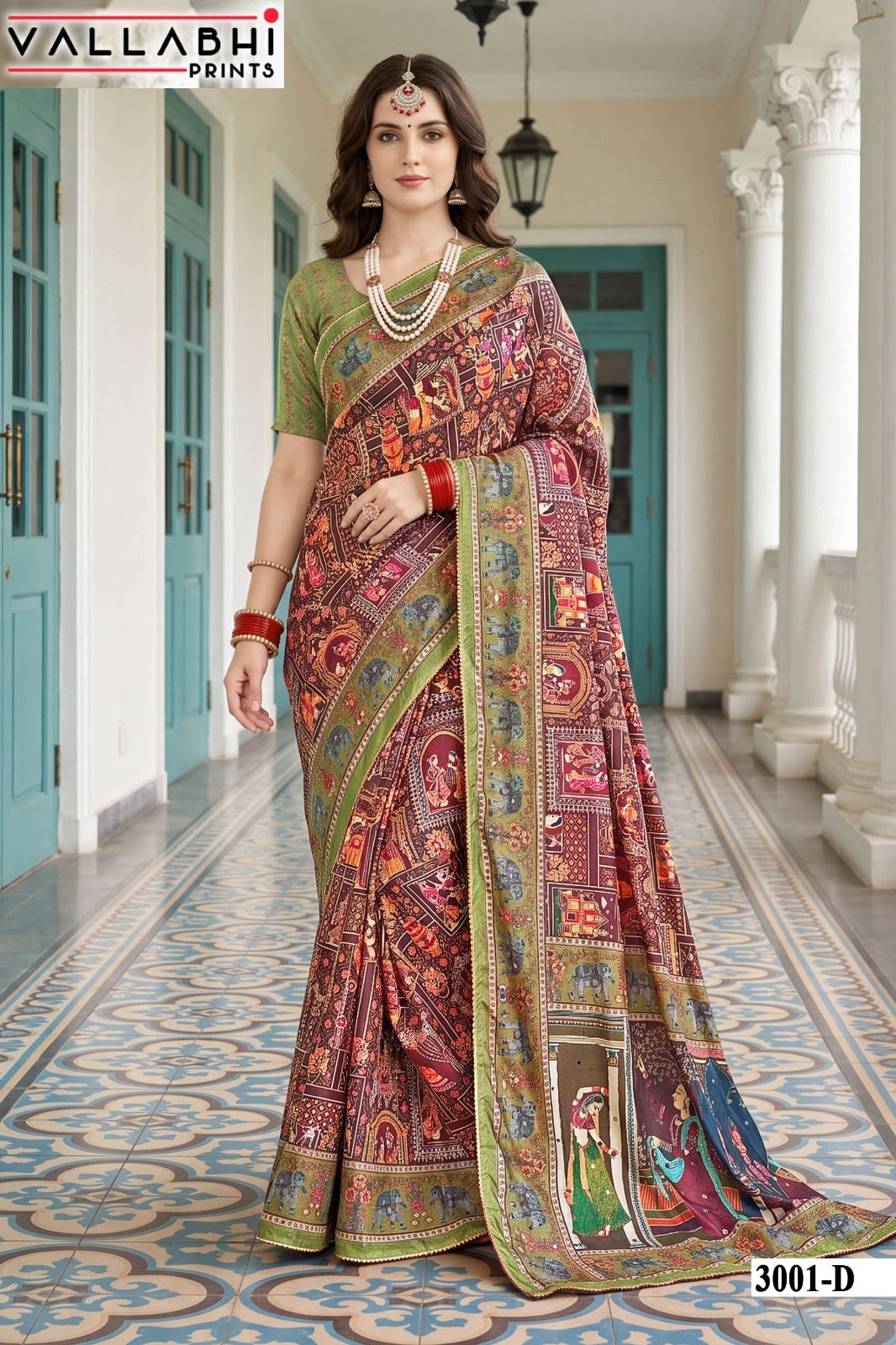 Avadhi Vol 3 Vallabhi Prints Chinon Sarees Manufacturer Gujarat