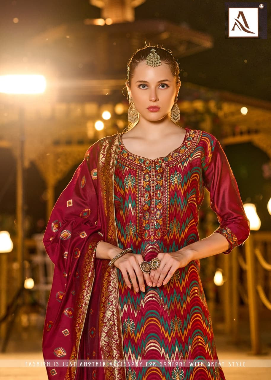 Avanti Alok Viscose Jacquard Karachi Salwar Suits Manufacturer Gujarat