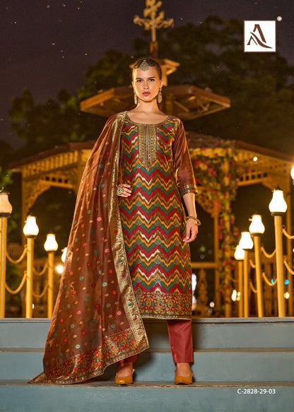 Avanti Alok Viscose Jacquard Karachi Salwar Suits Manufacturer Gujarat