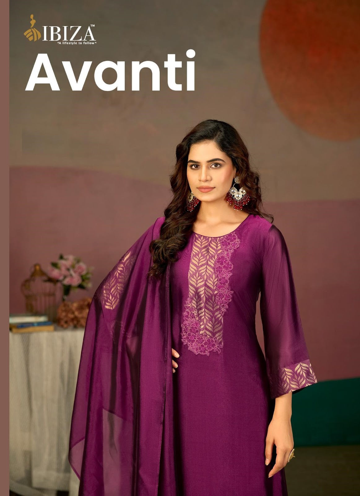 Avanti Ibiza Silk Jacquard Pant Style Suits Wholesale