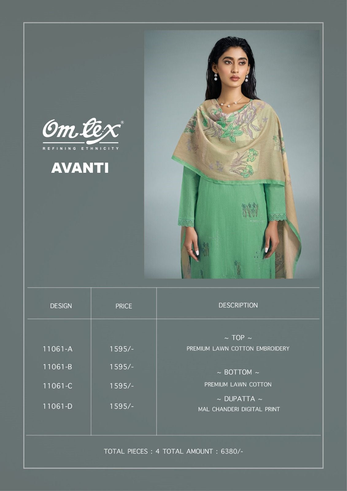 Avanti Omtex Lawn Cotton Pant Style Suits Wholesaler Ahmedabad