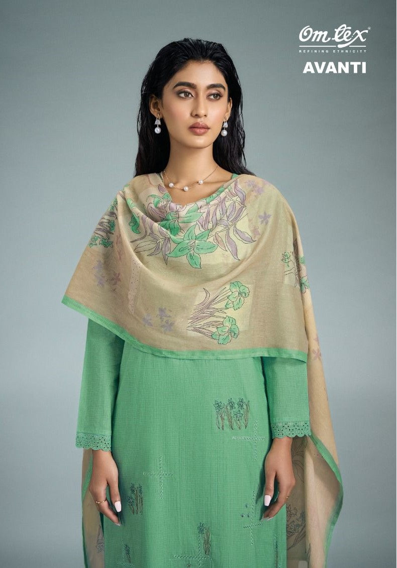 Avanti Omtex Lawn Cotton Pant Style Suits Wholesaler Ahmedabad