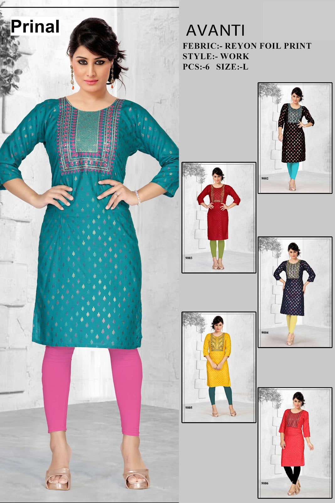 Avanti Prinal Reyon Knee Length Kurtis Wholesale Rate