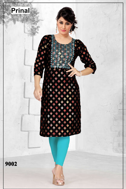 Avanti Prinal Reyon Knee Length Kurtis Wholesale Rate