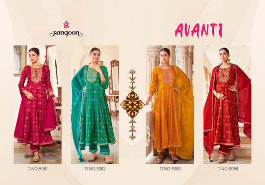Avanti Rangoon Silk Readymade Pant Style Suits