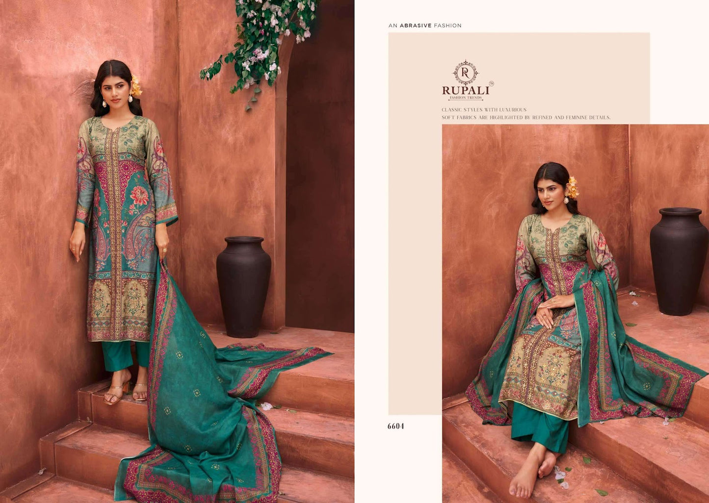 Avanti Rupali Viscose Pant Style Suits Wholesaler India
