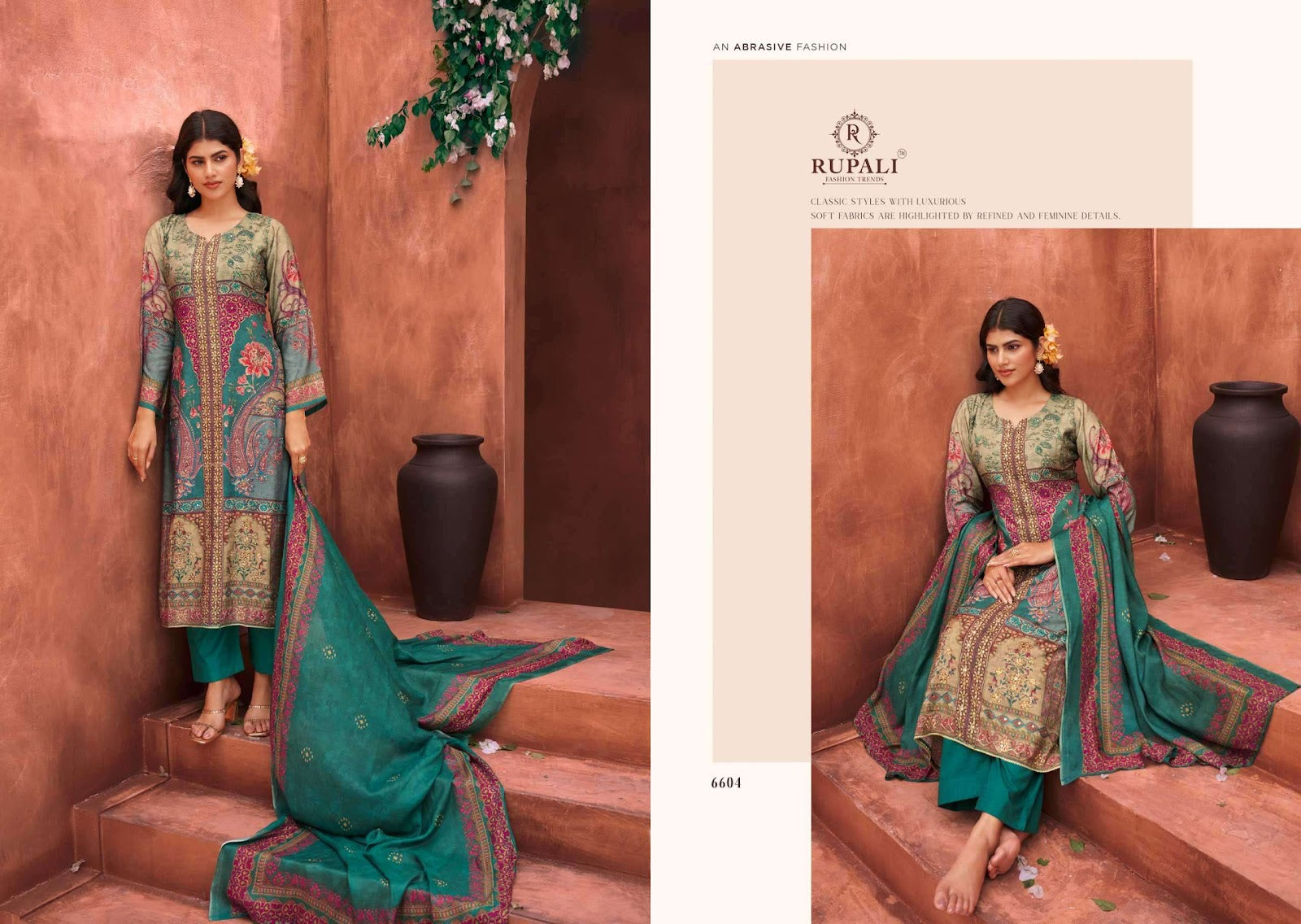 Avanti Rupali Viscose Pant Style Suits Wholesaler India