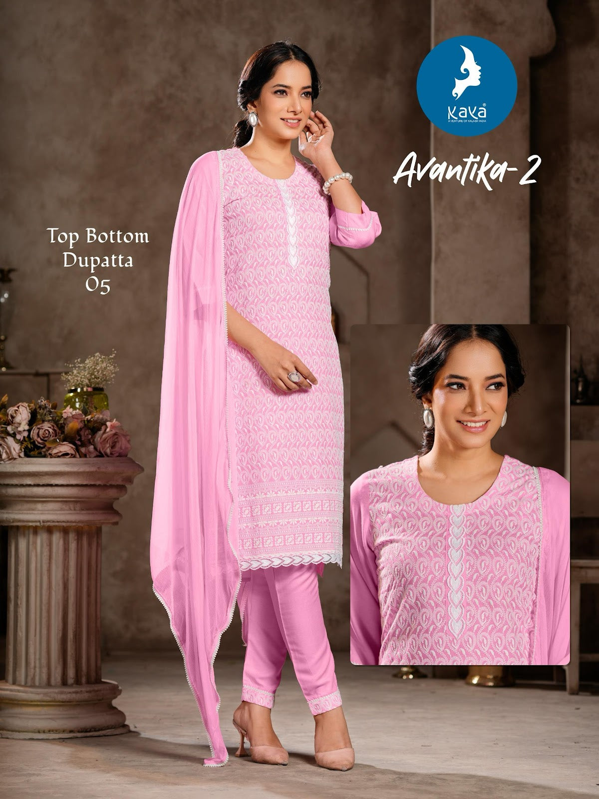 Avantika 2 Kaya Rayon Readymade Suits Wholesale Price