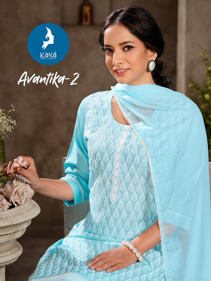 Avantika 2 Kaya Rayon Readymade Suits Wholesale Price