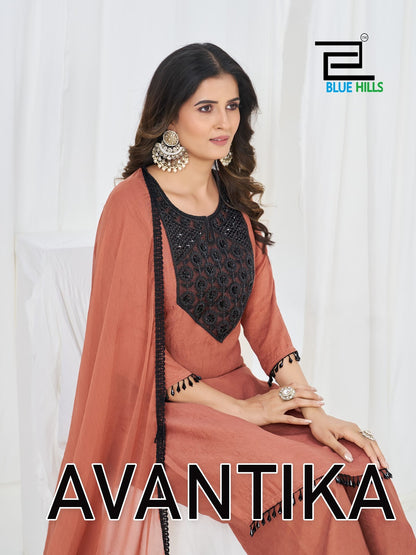 Avantika Blue Hills Rangoli Readymade Plazzo Style Suits Wholesale Price