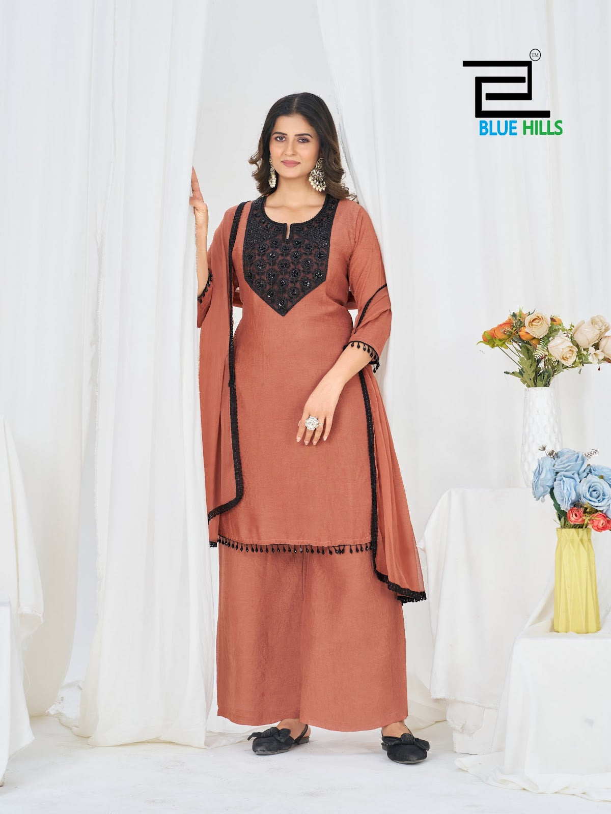 Avantika Blue Hills Rangoli Readymade Plazzo Style Suits Wholesale Price