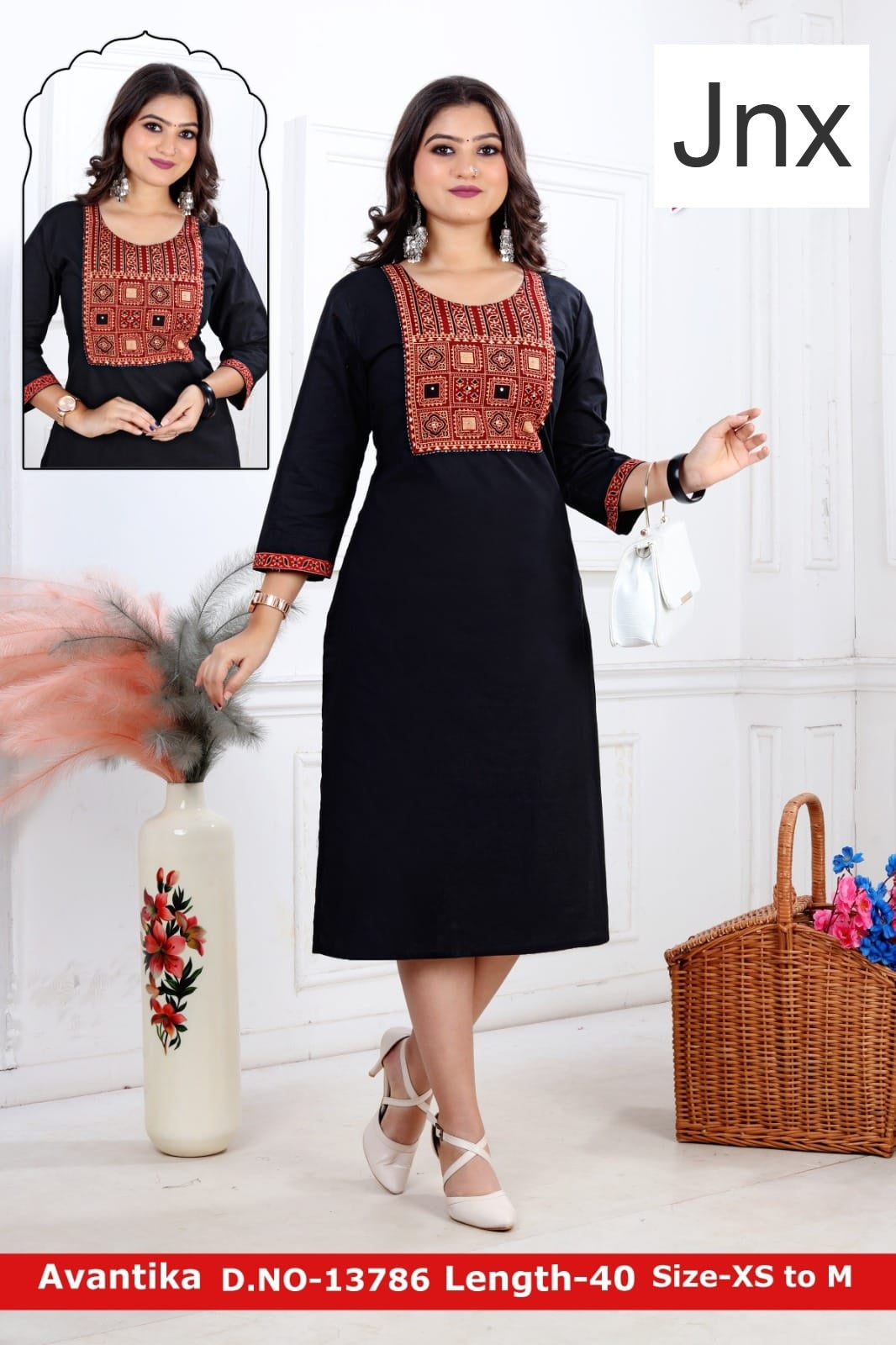 Avantika Jnx Cotton Straight Cut Kurtis Wholesaler Ahmedabad