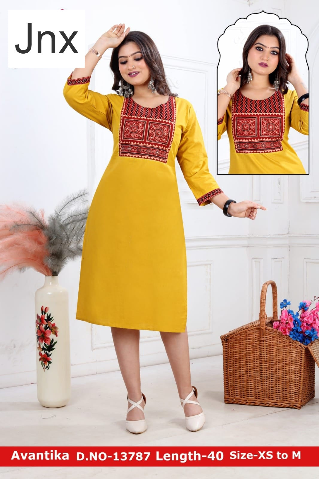 Avantika Jnx Cotton Straight Cut Kurtis Wholesaler Ahmedabad