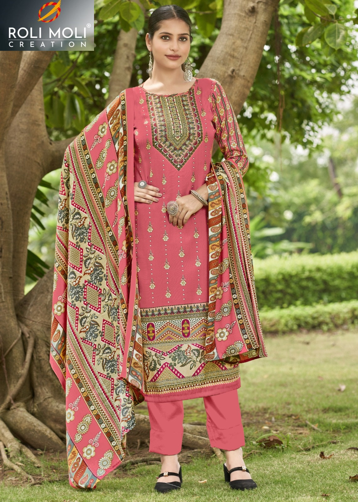 Avantika Roli Moli Pashmina Suits Exporter Ahmedabad