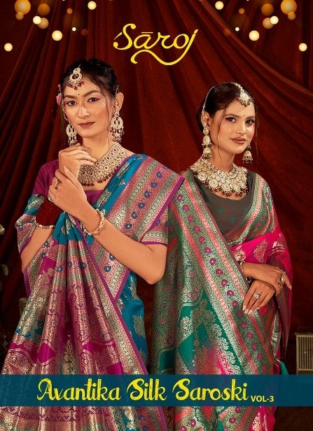 Avantika Silk Saroski Vol 3 Saroj Sarees Wholesaler