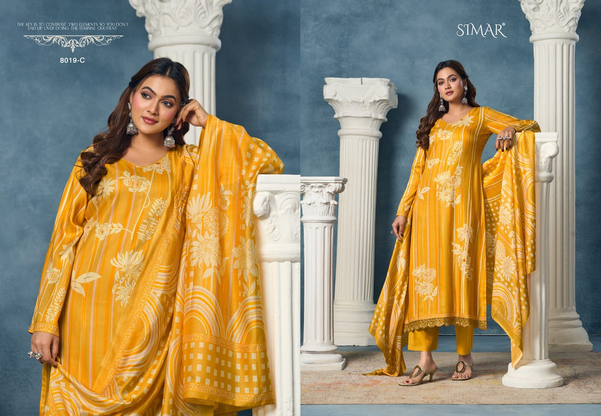 Avantika Simar Viscose Pashmina Suits Supplier