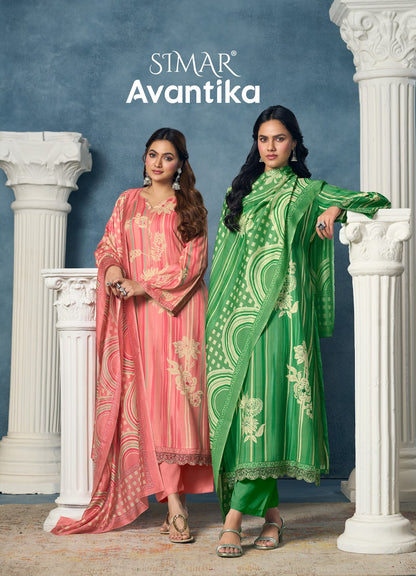 Avantika Simar Viscose Pashmina Suits Supplier