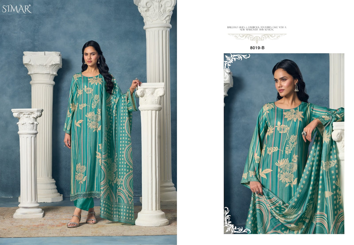 Avantika Simar Viscose Pashmina Suits Supplier