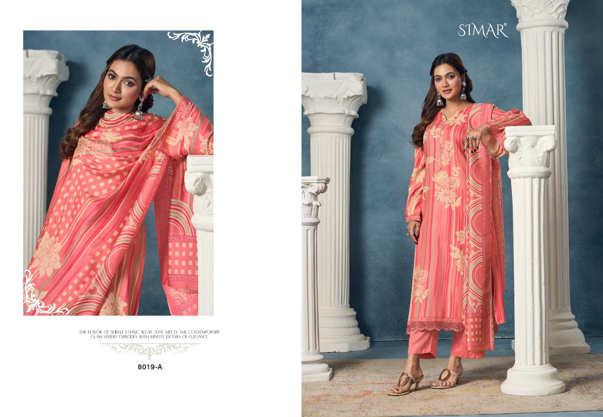 Avantika Simar Viscose Pashmina Suits Supplier