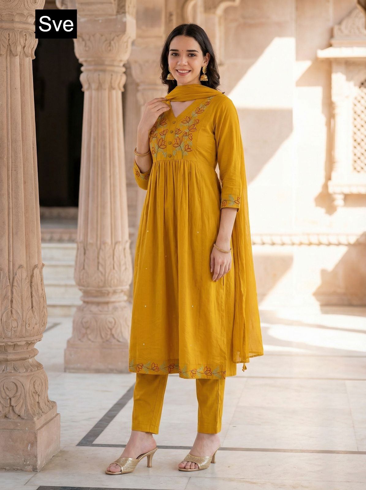 Avantika Sve Cotton Readymade Pant Style Suits Exporter Ahmedabad