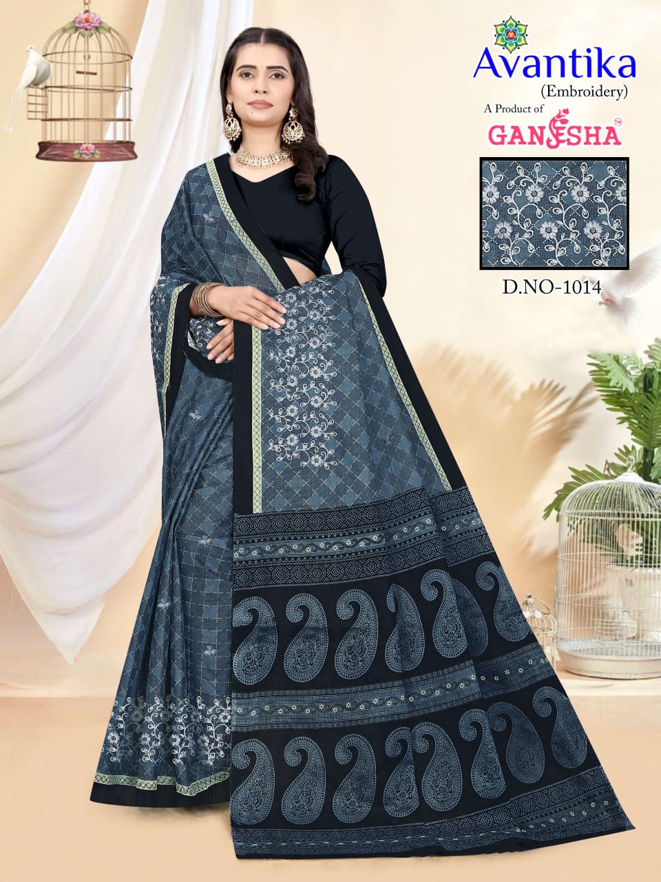 Avantika Vol 1 Ganesha Cotton Sarees Exporter Ahmedabad