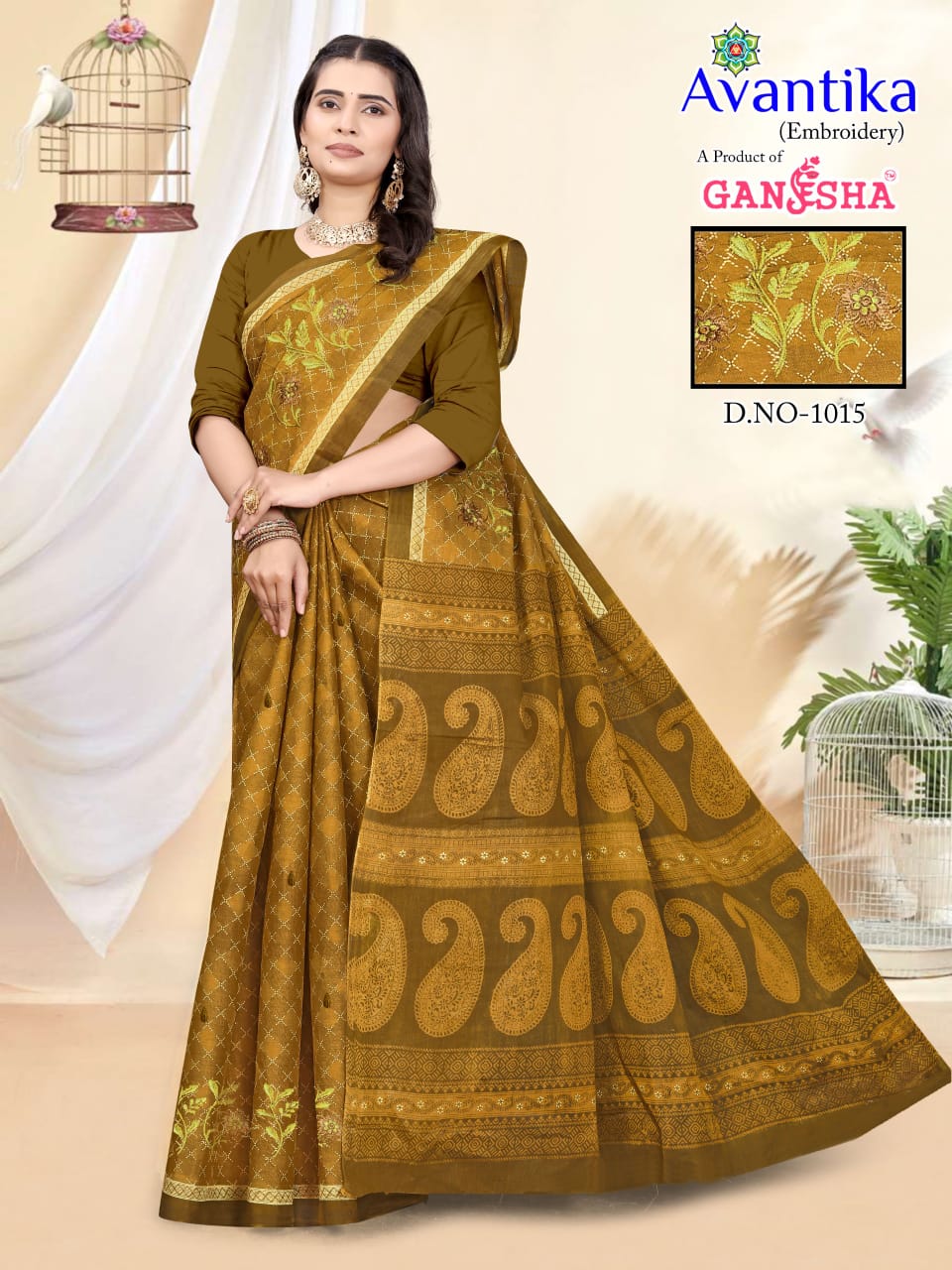 Avantika Vol 1 Ganesha Cotton Sarees Exporter Ahmedabad